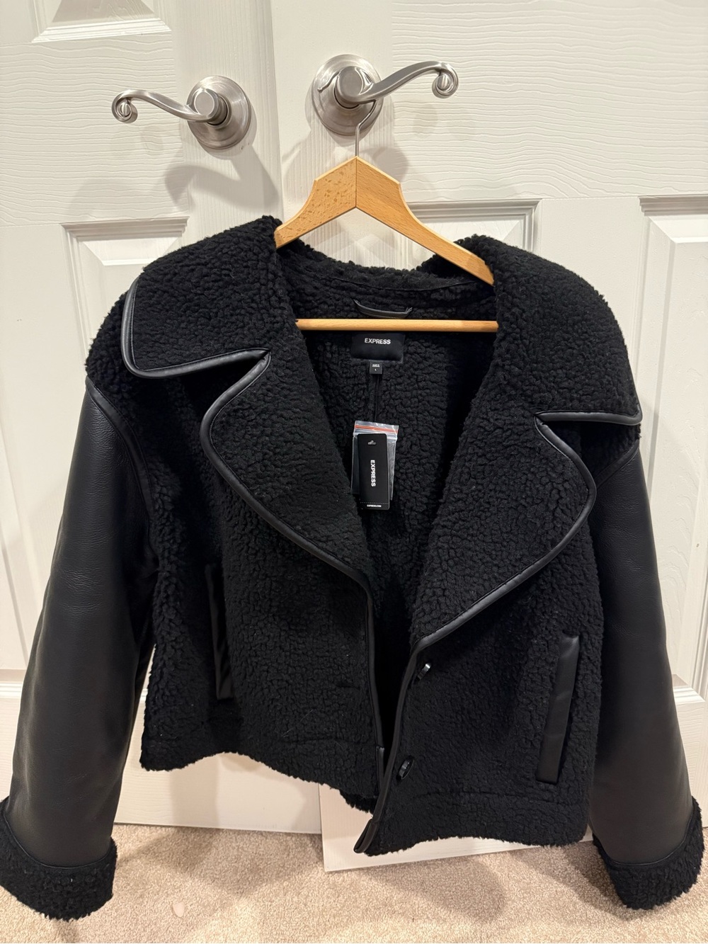 Express Women's Black Faux Jacket